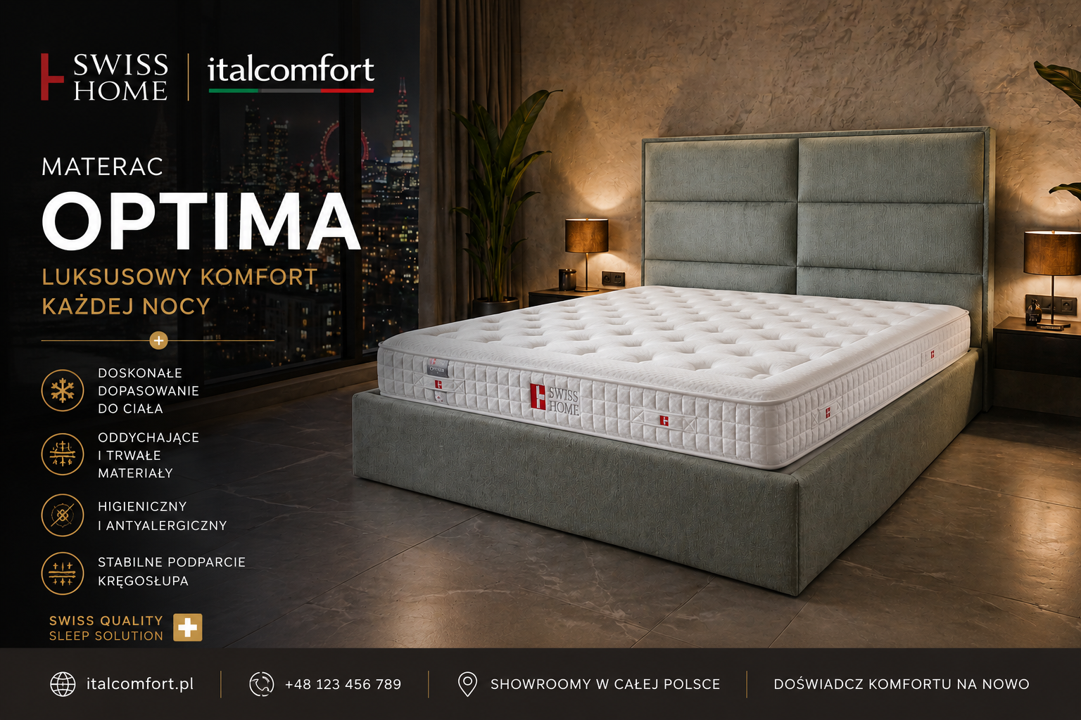 materac piankowy Optima Swiss Home